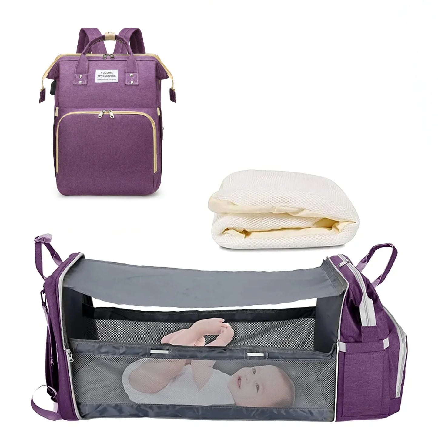 3-in-1 Baby Diaper Backpack