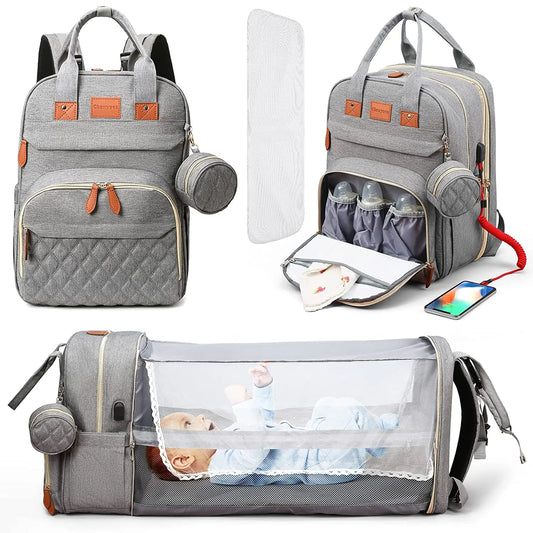 3-in-1 Baby Diaper Backpack