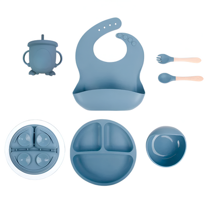 6 PCS Baby Silicone Meal Training Set