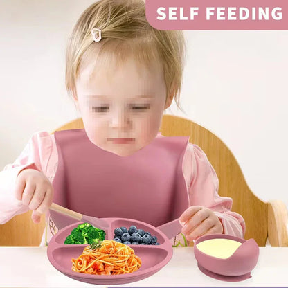 6 PCS Baby Silicone Meal Training Set