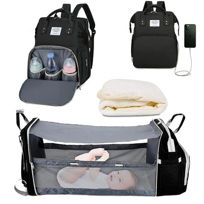 3-in-1 Baby Diaper Backpack