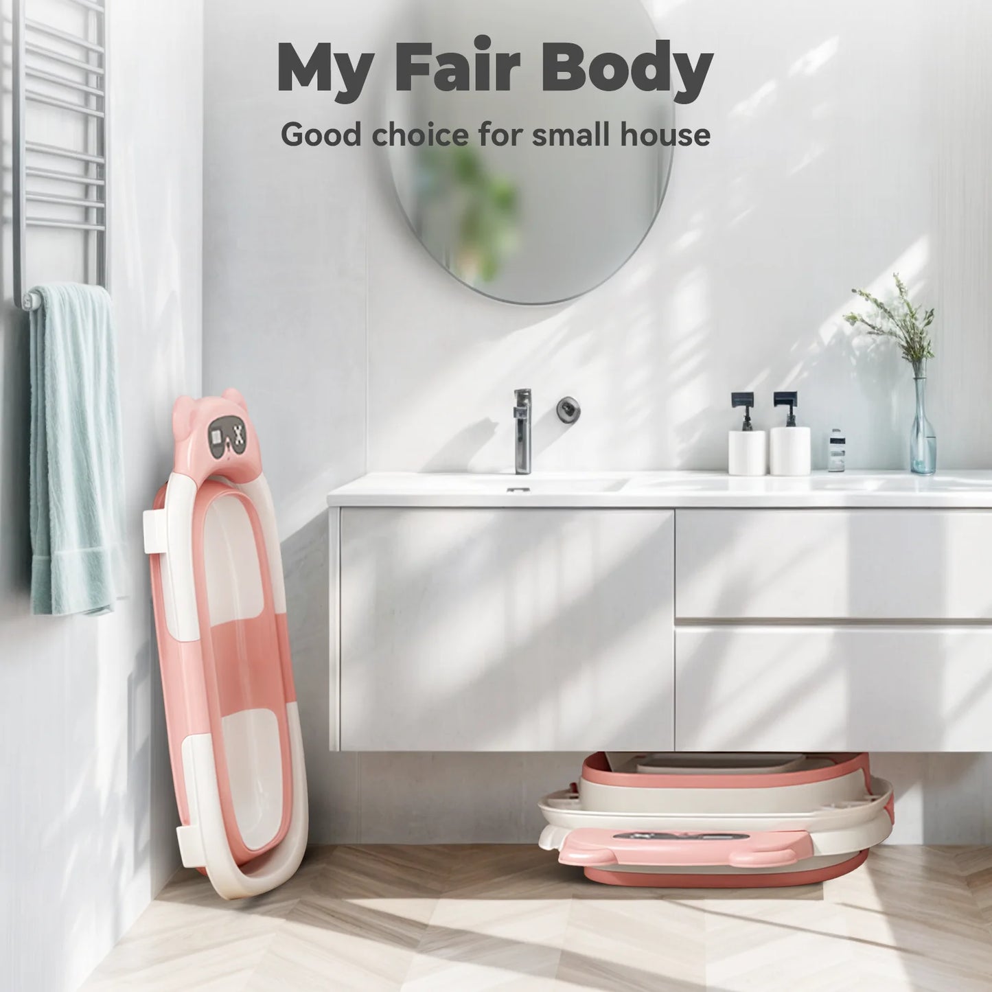 Foldable Baby Bathtub with Cushion